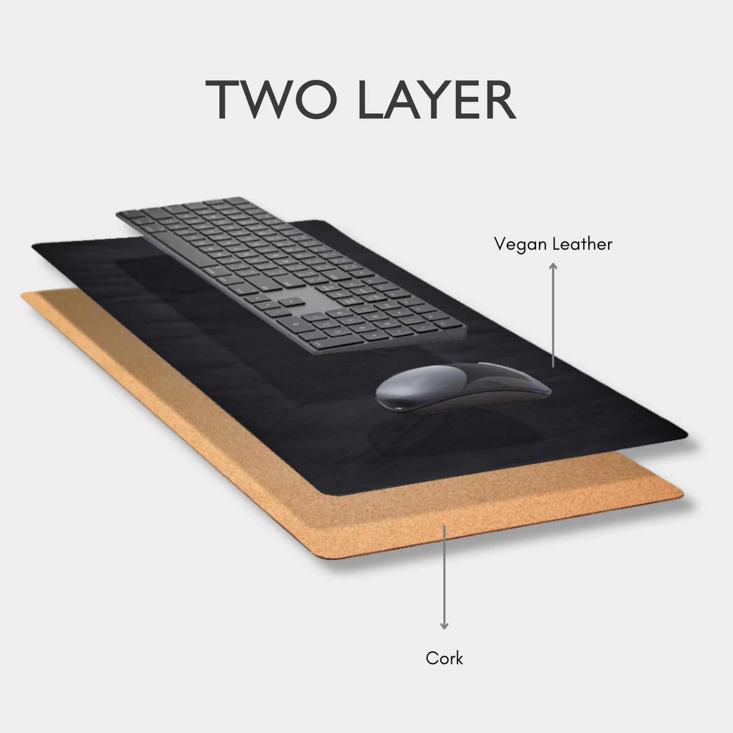 Desk Mat Leather PU + Cork